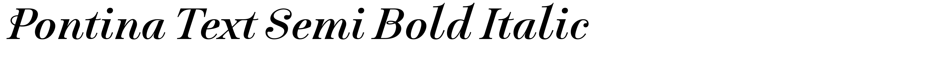 Pontina Text Semi Bold Italic